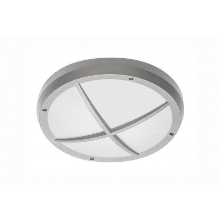 Plafonnier LED Ø300MM 2 x E27 GRIS X IP65 CLAS 2