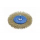 Brosse circulaire tige 100 mm, fil laiton 0,3 mm