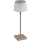 Lampe de table sur batterie Taupe Dim 4W 3000°K 200Lm IP54