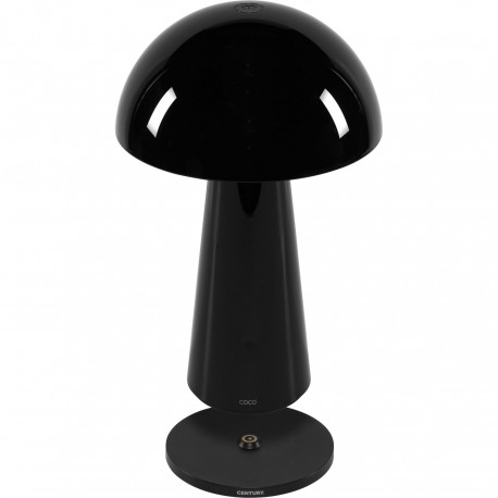 Lampe de table Champignon sur batterie Noir Dim 1.5W 2700°K 100Lm IP44