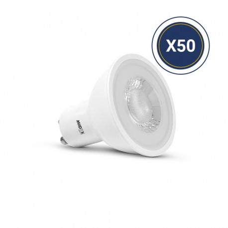 Ampoule LED GU10 Spot 7W 3000K 38° Dimmable - Pack de 50 