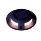 Spot LED Balise Rond Noir Solaire 4 Diffuseurs 0,04W 3000°K